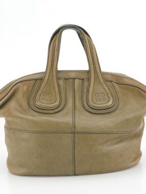 Givenchy Nightingale Satchel Bag in Olive Green Calfskin Leather